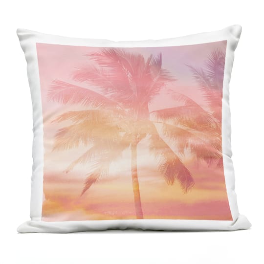 Stupell Industries 18" x 18" Summer Sunset Palm Trees Outdoor Print Throw Pillow